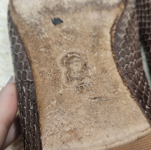 Tory Burch Brown Flats with Metallic Buckle - Picture 9 of 9